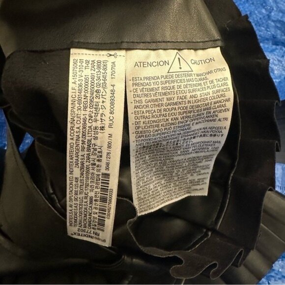 Zara Black Faux Leather Pleated Mini Skirt Women’s Medium Chic Modern Style - Picture 8 of 12